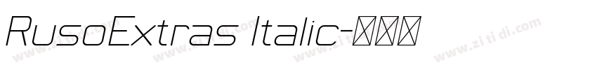 RusoExtras Italic字体转换